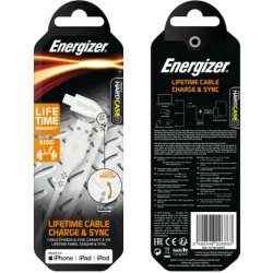 Energizer Braided USB to Lightning Cable Λευκό 1.2m (35878)