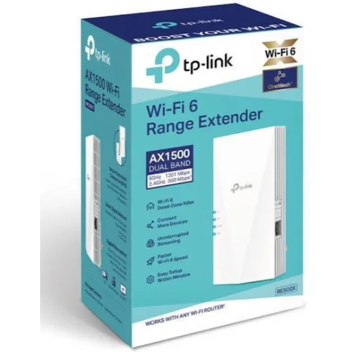 TP-LINK RE500X v1 Mesh WiFi Extender Dual Band (2.4 & 5GHz) 1500Mbps