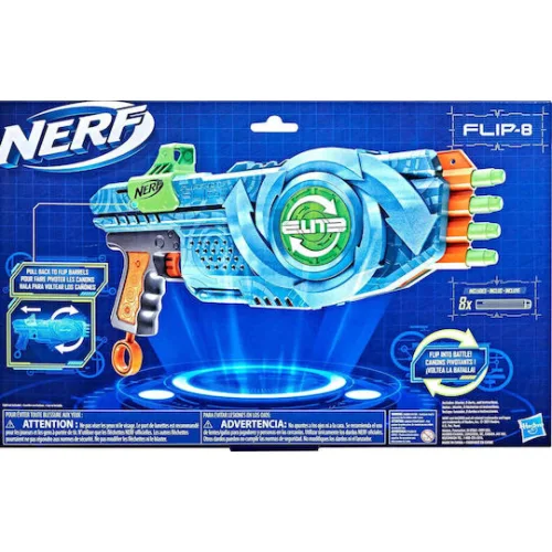 Nerf Εκτοξευτής Flip 8 Elite 2.0 για 8+ Ετών