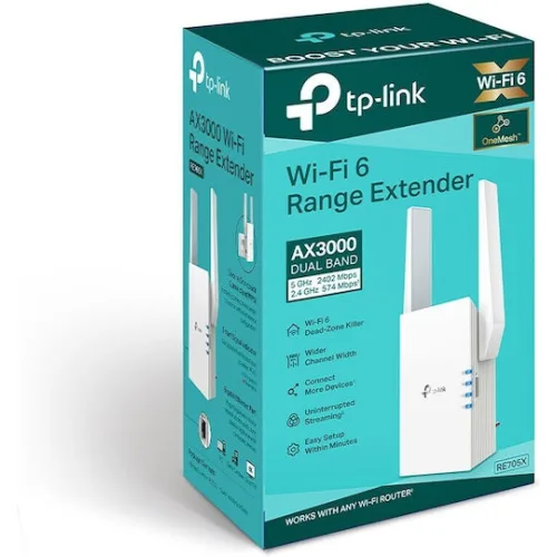 TP-LINK RE705X V1 WiFi Extender Dual Band (2.4 & 5GHz) 3000Mbps