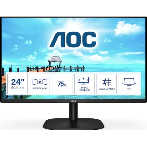 AOC 24B2XH IPS Monitor 23.8" FHD 1920x1080 με Χρόνο Απόκρισης 7ms GTG