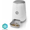 Nedis Αυτόματη Ταΐστρα από Πλαστικό ABS Αργού Ταΐσματος για Σκύλο & Γάτα 3.7lt 23cm σε Λευκό Χρώμα