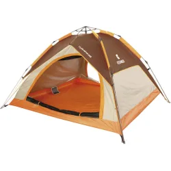 Keumer Αυτόματη Σκηνή Camping Igloo Καφέ 3 Εποχών για 3 Άτομα 210x210x140εκ.