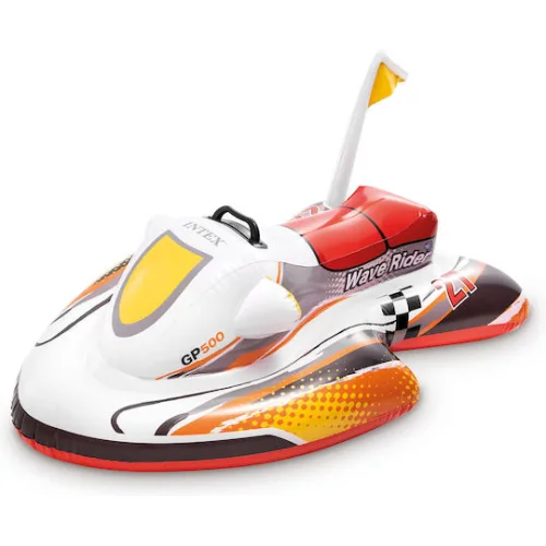 Intex Wave Rider Παιδικό Φουσκωτό Ride On Θαλάσσης Jet Ski με Χειρολαβές Κόκκινο 117εκ.