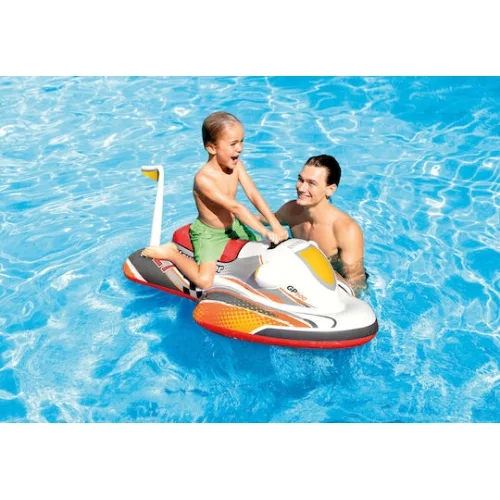 Intex Wave Rider Παιδικό Φουσκωτό Ride On Θαλάσσης Jet Ski με Χειρολαβές Κόκκινο 117εκ.