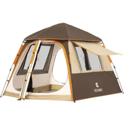 Keumer Αυτόματη Σκηνή Camping Μπεζ 3 Εποχών για 4 Άτομα 330x220x170εκ.