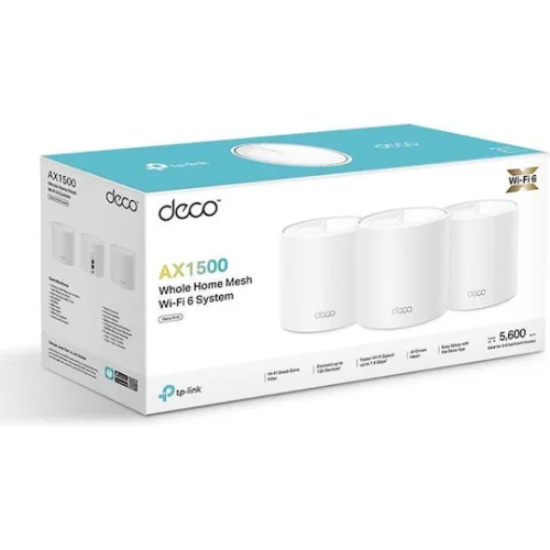 TP-LINK Deco X10 v1 Access Point Wi‑Fi 6 Dual Band (2.4 & 5GHz) σε Τριπλό Kit Λευκό