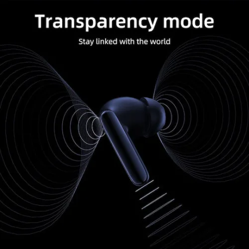 QCY T13 ANC2 In-ear Bluetooth Handsfree Ακουστικά με Θήκη Φόρτισης Μαύρα