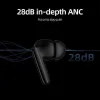 QCY T13 ANC2 In-ear Bluetooth Handsfree Ακουστικά με Θήκη Φόρτισης Μαύρα