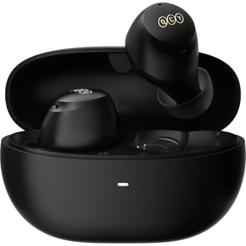 QCY T13 ANC2 In-ear Bluetooth Handsfree Ακουστικά με Θήκη Φόρτισης Μαύρα