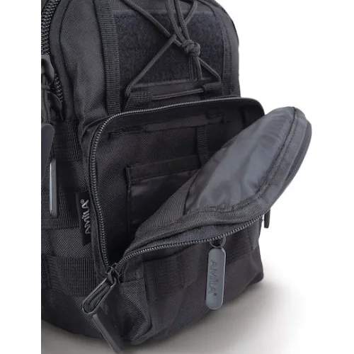 AMILA TACTICAL Στρατιωτικό Τσαντάκι Στήθους Μαύρο 7lt
