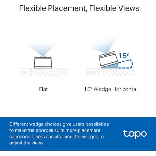TP-LINK Κουδούνι Πόρτας Wi-Fi Συμβατό με Alexa και Google Home Λευκό