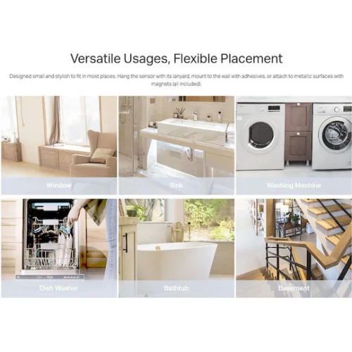 TP-LINK Tapo T300 v1 Ασύρματος Ανιχνευτής Πλημμύρας Μπαταρίας RF 868MHz με Σειρήνα