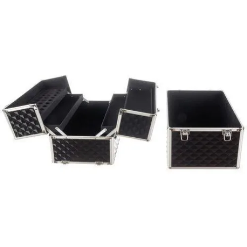 Soulima Μεταλλικό Βαλιτσάκι Αισθητικής Μαύρο Υ42.5xΠ35xΒ24.5εκ.