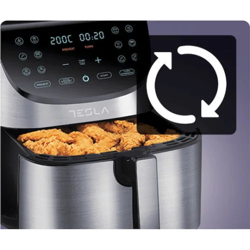 Tesla Air Fryer με Wi-Fi 7lt Μαύρο AF701BX