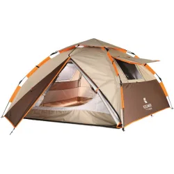 Keumer Αυτόματη Σκηνή Camping Igloo Μπεζ 4 Εποχών για 3 Άτομα 210x210x130εκ.