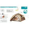 Keumer Αυτόματη Σκηνή Camping Igloo Μπεζ 4 Εποχών για 3 Άτομα 210x210x130εκ.