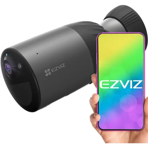 Ezviz CS-BC1C Pro IP Κάμερα Παρακολούθησης Wi-Fi 4K Αδιάβροχη Μπαταρίας με Αμφίδρομη Επικοινωνία και Φακό 2.8mm