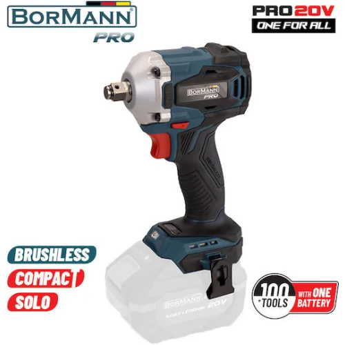 Bormann BBP5123 Brushless Μπουλονόκλειδο Μπαταρίας 20V Solo με Υποδοχή 1/2"