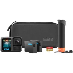 GoPro HERO13 Action Camera 5K Λήψης 360° Υποβρύχια Accessory Bundle με Οθόνη 2.27" και Wi-Fi Μαύρη
