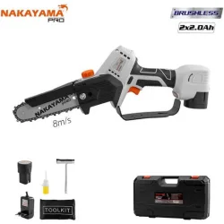 Nakayama EC1510 Κλαδευτικό Αλυσοπρίονο Μπαταρίας 2x2Ah Brushless 16.8V 0.99kg με Λάμα 15cm