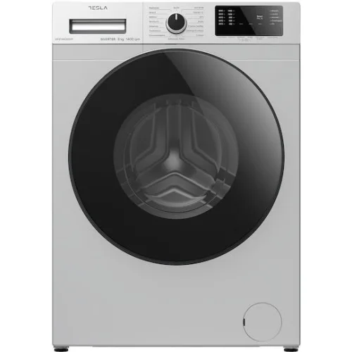 Tesla Πλυντήριο Ρούχων 8kg με Τεχνολογία Ατμού 1400 Στροφών Ασημί WF81460KSGR