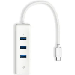 TP-LINK USB 2.0 Hub 3 Θυρών με σύνδεση USB-A / Ethernet
