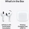 Apple AirPods 4 with Active Noise Cancellation Earbud Bluetooth Handsfree Ακουστικά με Αντοχή στον Ιδρώτα και Θήκη Φόρτισης Λευκά