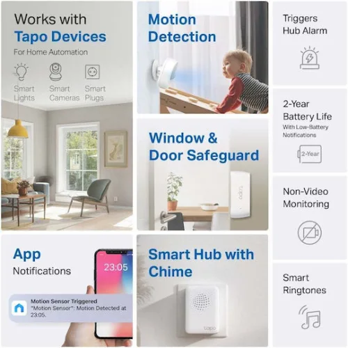 TP-LINK Tapo T30 Kit Αυτόνομο Ασύρματο Σύστημα Συναγερμού με Κέντρο (RF)