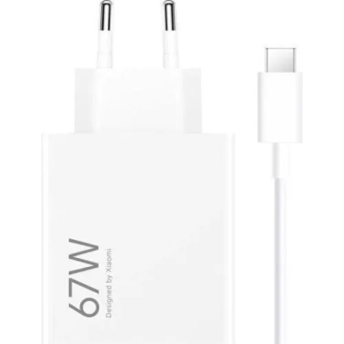 Xiaomi Φορτιστής με Θύρα USB-A και Καλώδιο USB-C 67W Power Delivery Λευκός (HyperCharge Combo BHR9465EU)