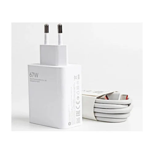 Xiaomi Φορτιστής με Θύρα USB-A και Καλώδιο USB-C 67W Power Delivery Λευκός (HyperCharge Combo BHR9465EU)