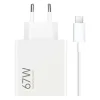 Xiaomi Φορτιστής με Θύρα USB-A και Καλώδιο USB-C 67W Power Delivery Λευκός (HyperCharge Combo BHR9465EU)