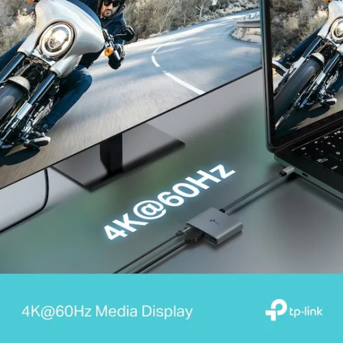 TP-LINK UH3020C USB-C Docking Station με HDMI 4K PD Γκρι