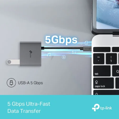 TP-LINK UH3020C USB-C Docking Station με HDMI 4K PD Γκρι