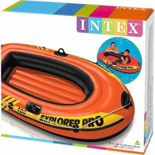 Intex Explorer Pro 100 Φουσκωτή Βάρκα για 1 Άτομο Κόκκινη 160x94εκ.