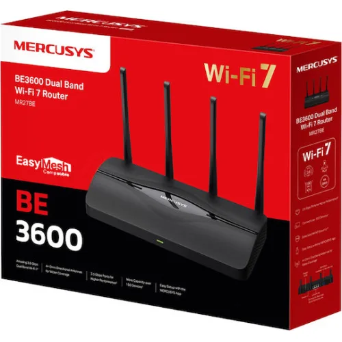 Mercusys MR27BE v1.2 Ασύρματο Router Wi‑Fi 7 με 2 Θύρες