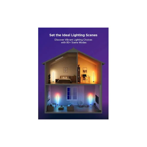 Govee LED Φωτιστικό Δαπέδου με RGB Φως 1725lm Μαύρο