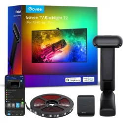 Govee Smart Ταινία LED Backlight T2 Wi-Fi Τηλεόρασης 12V RGB Φως 3.6m με Τροφοδοτικό & WiFi Controller