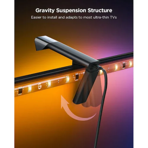 Govee Smart Ταινία LED Backlight 3 Lite Wi-Fi Τηλεόρασης 24V RGB Φως 2.4m με Τροφοδοτικό