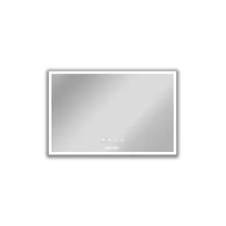 Bruno Ορθογώνιος Καθρέπτης Μπάνιου Led Αφής από Μέταλλο 60x80cm