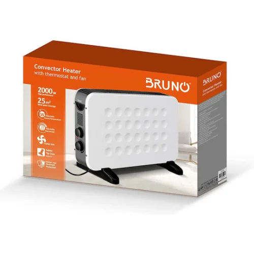 Bruno Θερμοπομπός Δαπέδου 2000W 61x38.5cm Λευκός