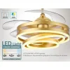 Bruno Ανεμιστήρας Οροφής 106.68cm με Φως και Τηλεχειριστήριο Χρυσός