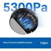 TP-LINK Tapo RV30 Max Plus Σκούπα Ρομπότ για Σκούπισμα & Σφουγγάρισμα με Χαρτογράφηση και Wi-Fi Μαύρη