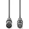 Nedis Cable XLR male - XLR female 3m (COTH15010GY30)