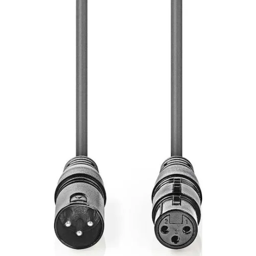 Nedis Cable XLR male - XLR female 3m (COTH15010GY30)