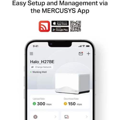 Mercusys Halo H27BE BE3600 WiFi Mesh Network Access Point σε Διπλό Kit