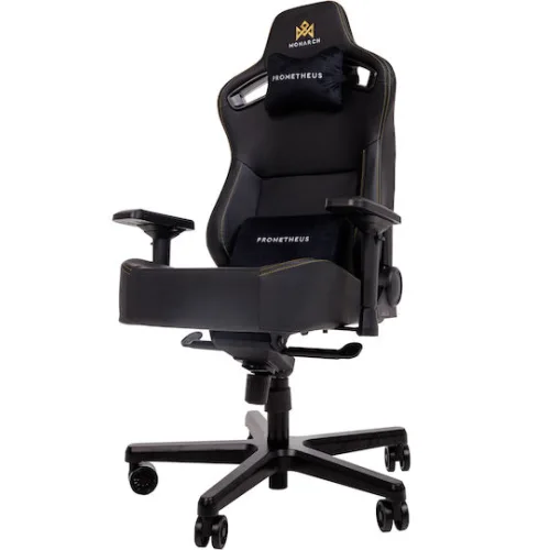 Monarch Gear Prometheus Καρέκλα Gaming Δερματίνης με Ρυθμιζόμενα Μπράτσα Midnight Black