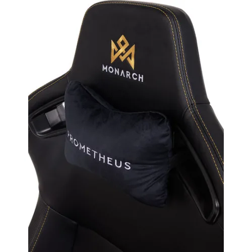 Monarch Gear Prometheus Καρέκλα Gaming Δερματίνης με Ρυθμιζόμενα Μπράτσα Midnight Black
