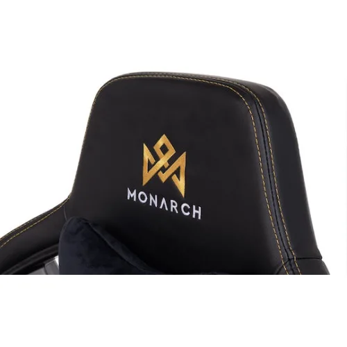 Monarch Gear Prometheus Καρέκλα Gaming Δερματίνης με Ρυθμιζόμενα Μπράτσα Midnight Black