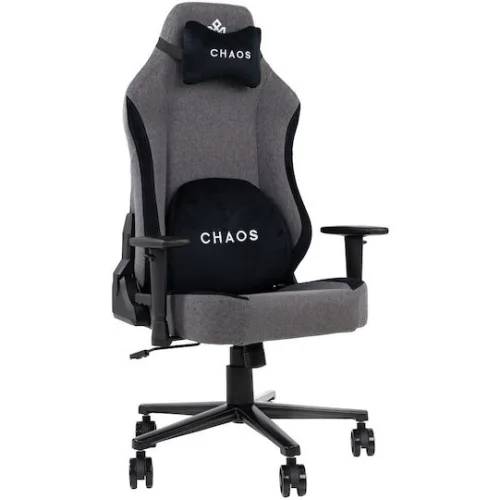 Monarch Gear Chaos Υφασμάτινη Καρέκλα Gaming με Ρυθμιζόμενα Μπράτσα Iron Gray